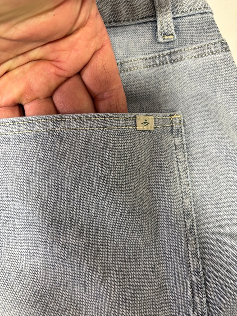 HALARA Light Blue Asymmetrical Wide Leg Jeans - Picture 10 of 11
